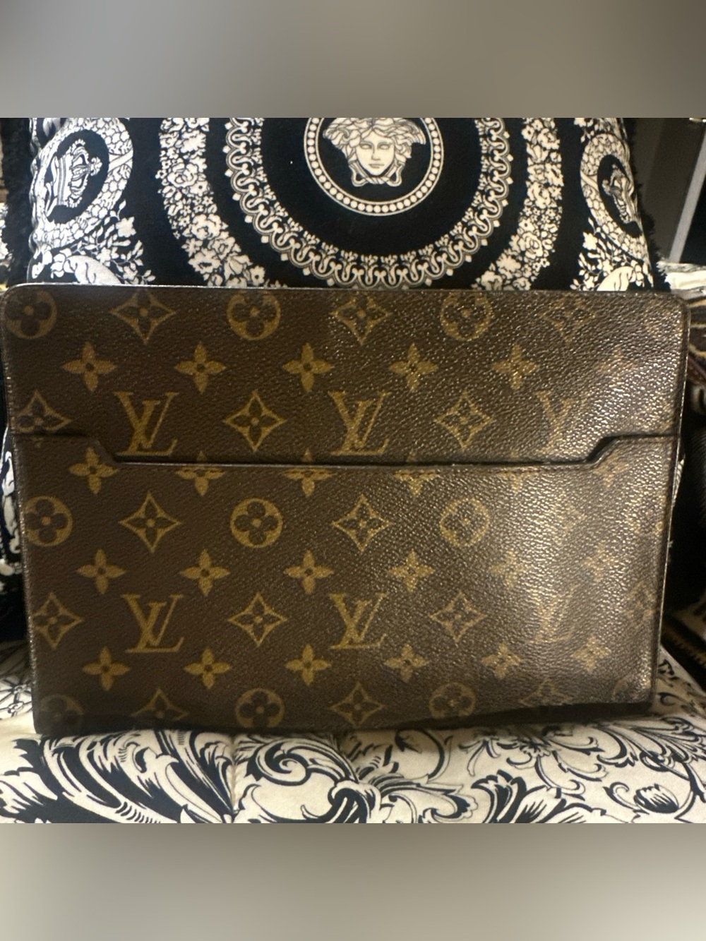 Louis Vuitton Pochette Homme Monogram Canvas Clutch Vintage
